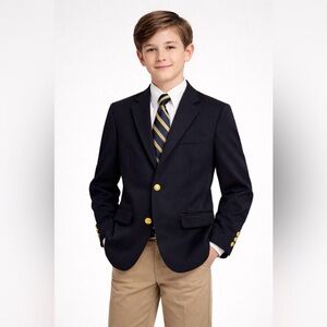 Nautica Blazer Boys Navy Blue Gold Buttons Classic Preppy Uniform Easter Church